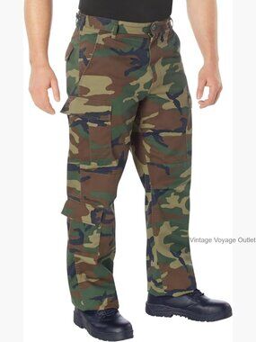 Vintage Paratrooper Cargo Fatigue Pants Tactical Outdoor Casual
